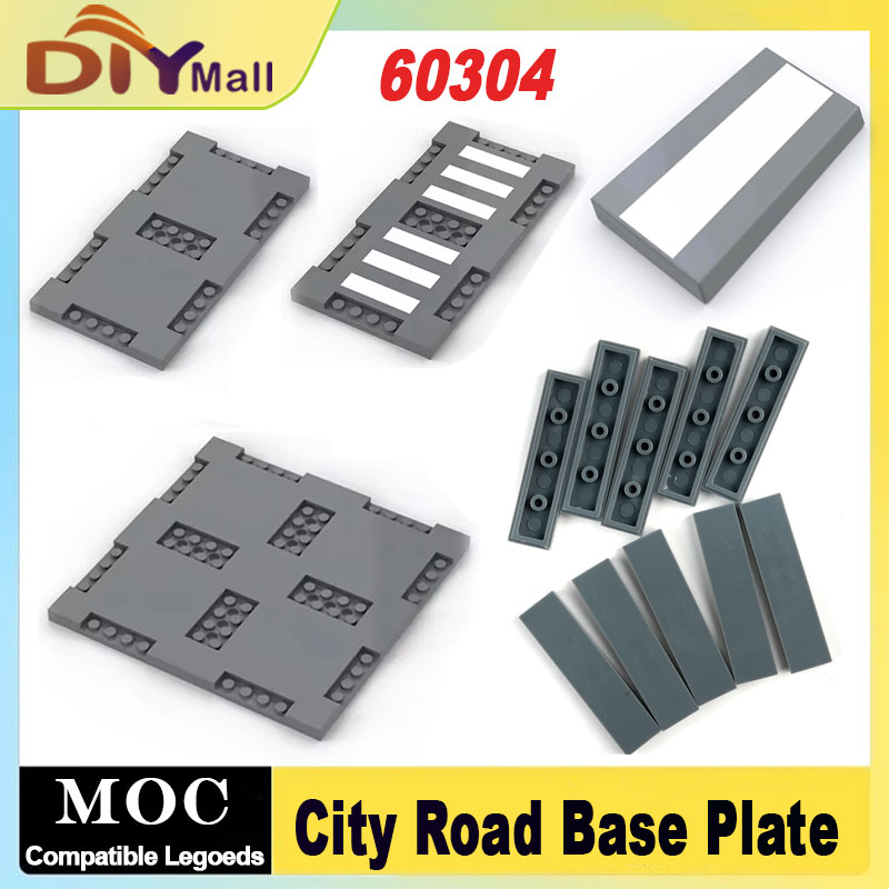Lego Set City - Set Pelat Dasar Jalan Kota MOC
