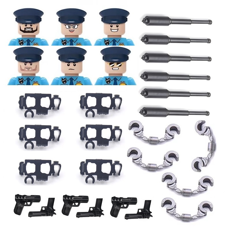 Lego Set City - 6 PCS/SET Borgol Polisi Kota AS,