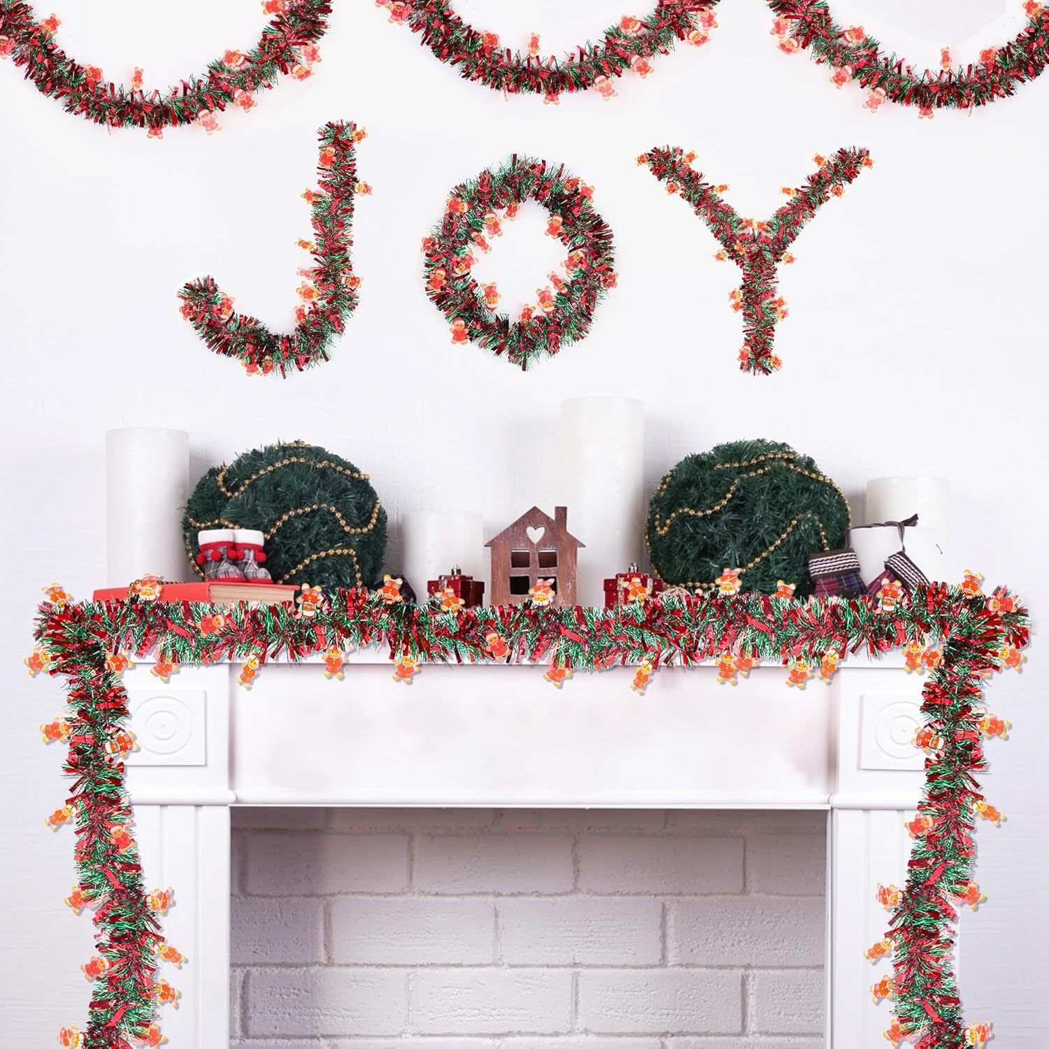 1--10PCS Hiasan Garland Tinsel - Tinsel Garland Decoration ulasan dan harga