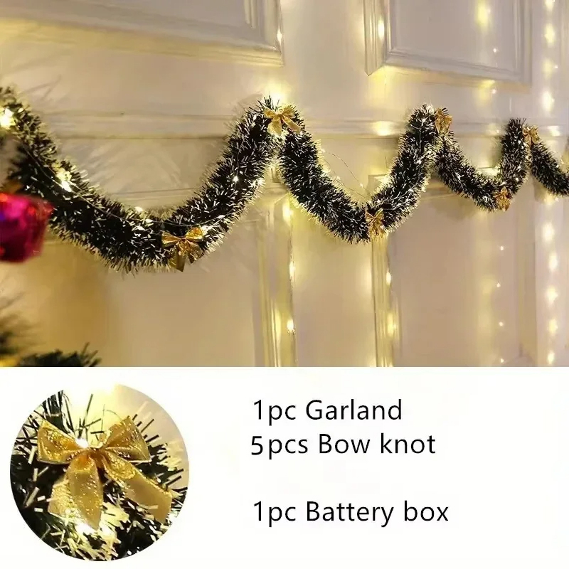 Lampu LED 2M, Garland Natal Be - Tinsel Garland Decoration ulasan dan harga